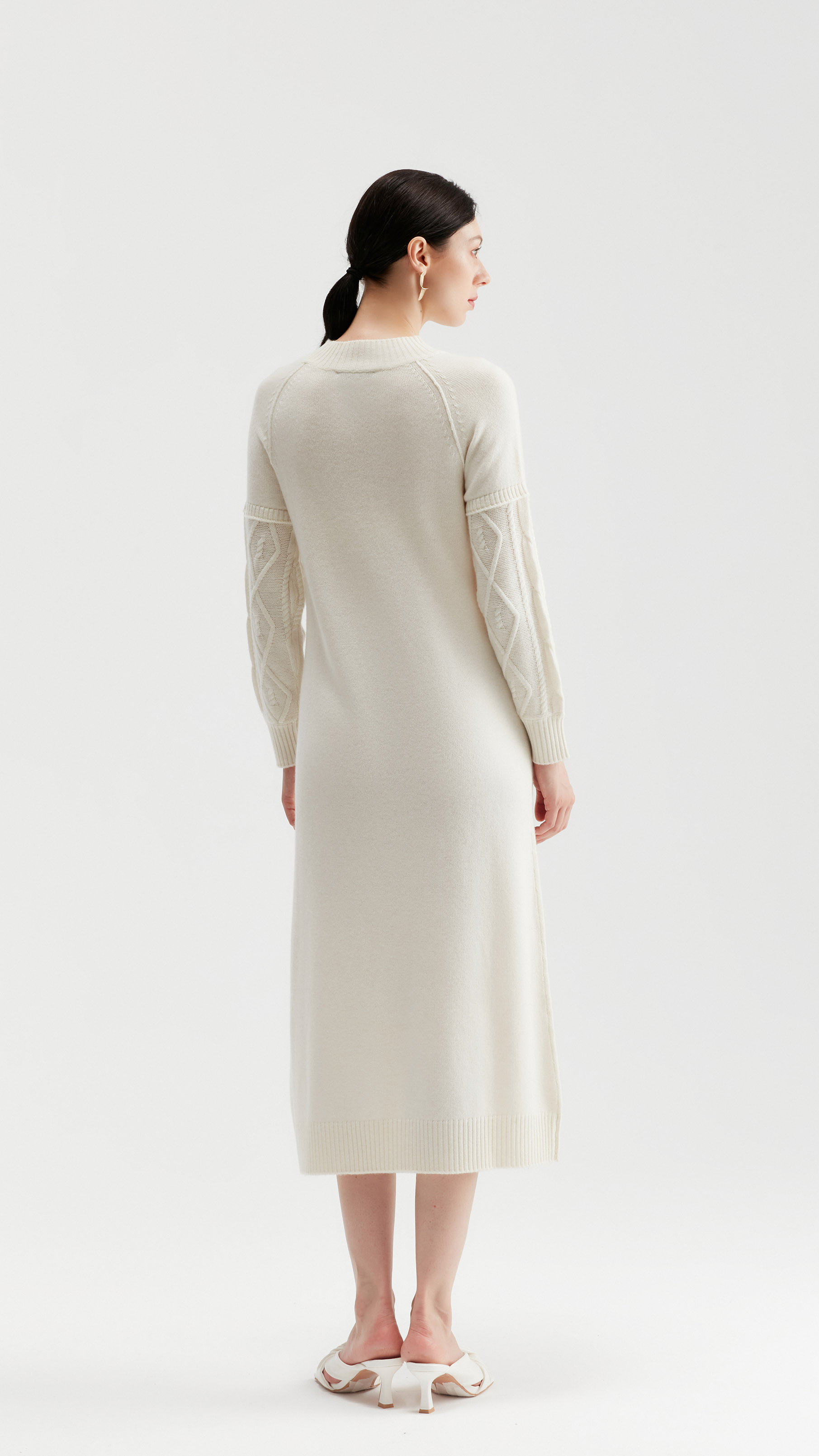 Dahlia Cable Knit Midi Dress BROWNEMS